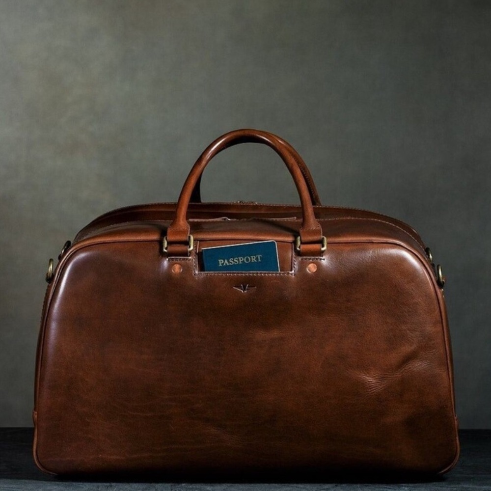 Satchel & Page Weekender Bag Italian Leather Travel NWT